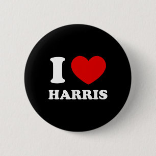 Love Harris I Heart Harris Funny First Name Harris 6 Cm Round Badge