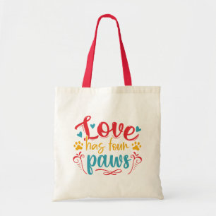 Love Has Four Paws Dog Tote Bag