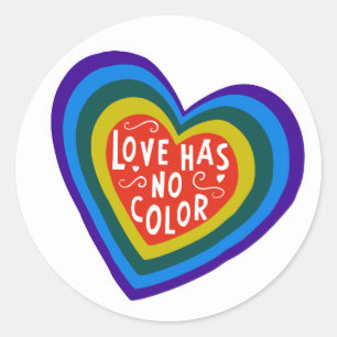 Love Has No Colour Anti-Racism/Discrimination Classic Round Sticker