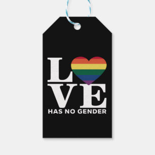 Love Has No Gender LGBTQ Rainbow Pride Month Gift Tags