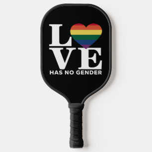 Love Has No Gender LGBTQ Rainbow Pride Month Pickleball Paddle