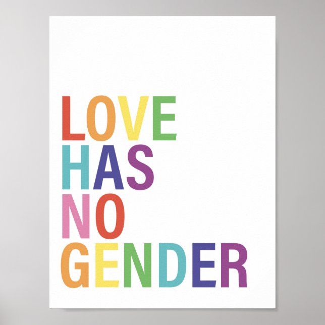 Love Has No Gender Poster (Front)