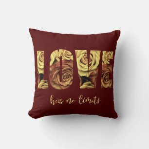 Love Has No Limits Dark Red Cushion