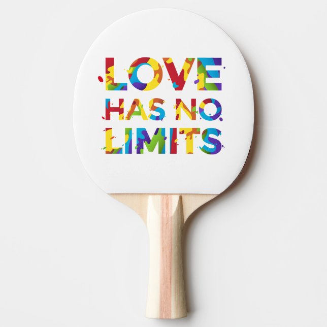 Love Has No Limits Ping Pong Paddle (Front)