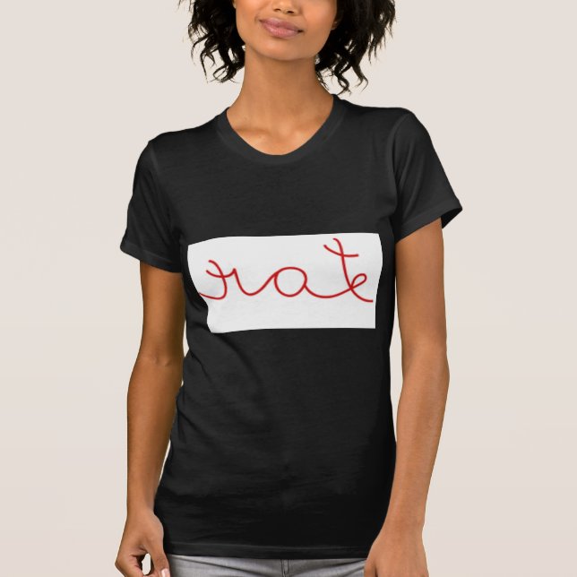 Love/Hate Mirror Optical Allusion Design T-Shirt (Front)