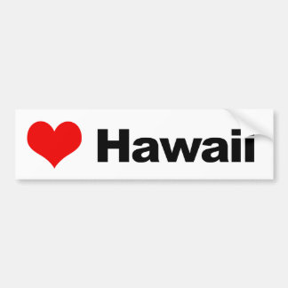 Love Hawaii Bumper Sticker