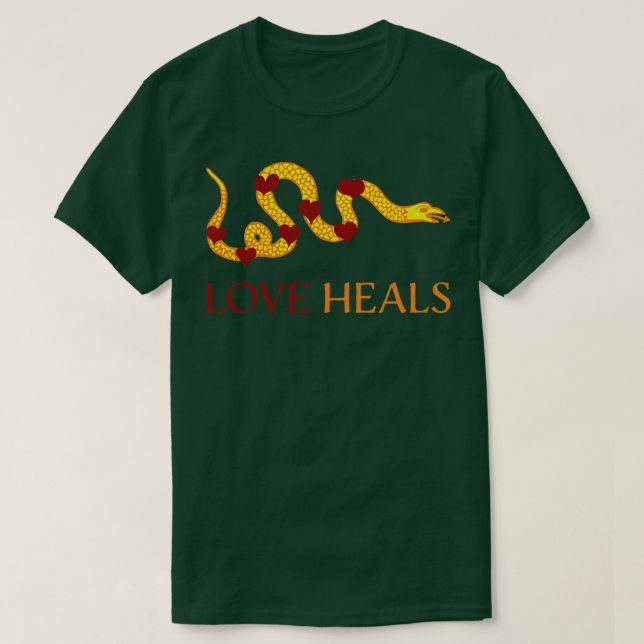 Love Heals modified Join or Die Flag T-Shirt (Design Front)