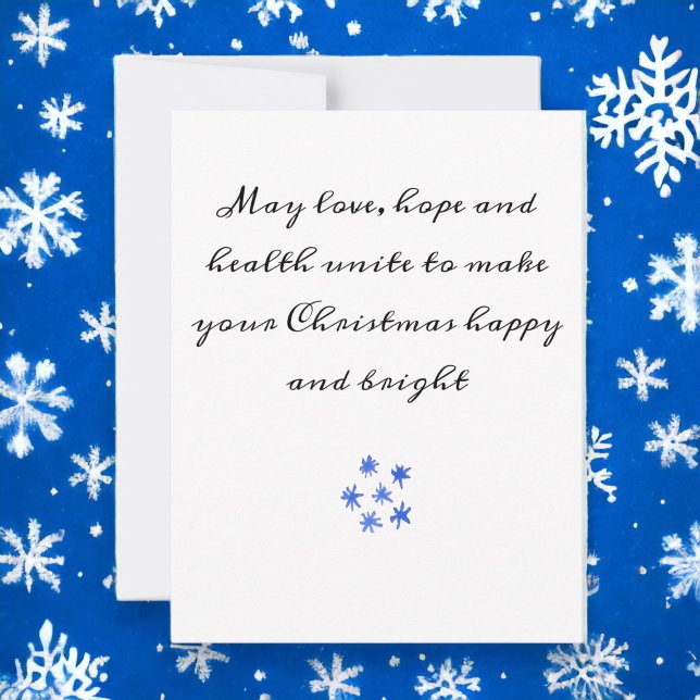 Love Health Hope Wishes for Merry Christmas Holiday Card (Loving wishes for the Holiday Season)