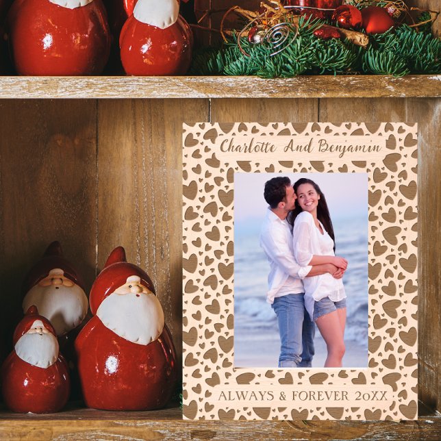 Love Heart Always And Forever Name And Photo 5x7 Etched Frames (In Situ)