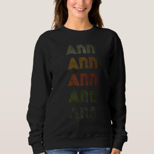 Love Heart Ann GrungeVintage Style Black Ann Sweatshirt