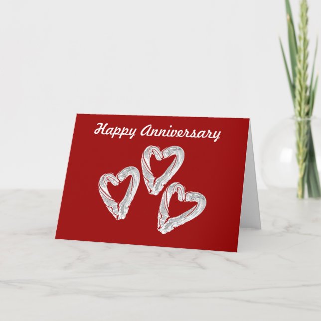 Love Heart Anniversary Card (Front)