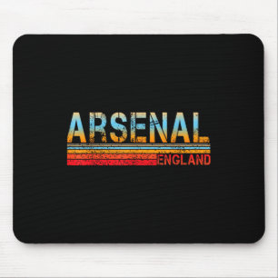 Love Heart Arsenal Tee Grunge Vintage Style Black Mouse Pad