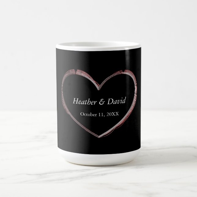 Love Heart Attractive Charming Wedding Coffee Mug (Center)
