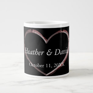 Love Heart Attractive Charming Wedding Large Coffee Mug