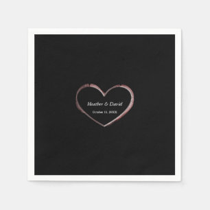 Love Heart Attractive Charming Wedding Napkin