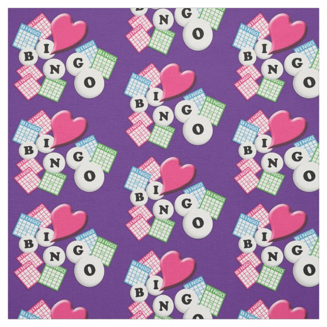 Love Heart Bingo Fabric (Swatch)