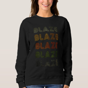 Love Heart Blaze Grungevintage Style Black Blaze Sweatshirt