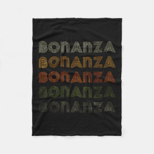 Love Heart Bonanza Tee Grunge Vintage Style Black Fleece Blanket