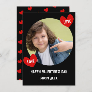 Love Heart Boy Classroom Photo Valentines Day Card