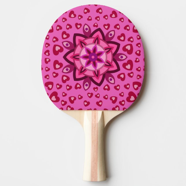 LOVE HEART BOYFRIEND GIRLFRIEND HUSBAND WIFE GIFT  PING PONG PADDLE (Front)