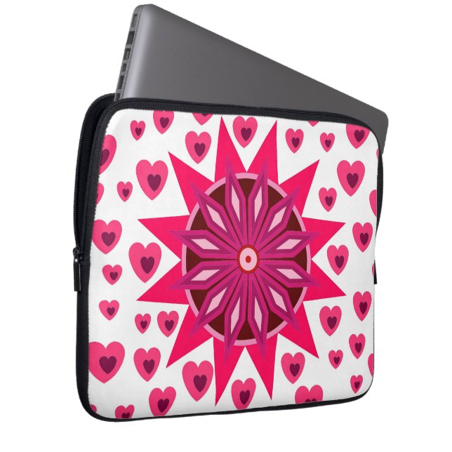 LOVE HEART BOYFRIEND GIRLFRIEND HUSBAND WIFE LAPTO LAPTOP SLEEVE (Front Right)