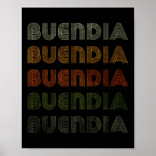 Love Heart Buendia Tee Grunge Vintage Style Black Poster