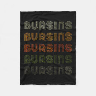 Love Heart Bursins Tee Grunge Vintage Style Black Fleece Blanket