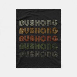 Love Heart Bushong Tee Grunge Vintage Style Black Fleece Blanket