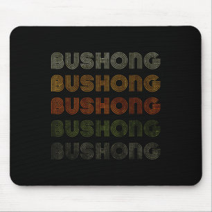 Love Heart Bushong Tee Grunge Vintage Style Black  Mouse Pad
