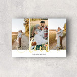 Love Heart Calligraphy 3 Photo White Foil Prints<br><div class="desc">Poster features photo and script and a cute heart.</div>