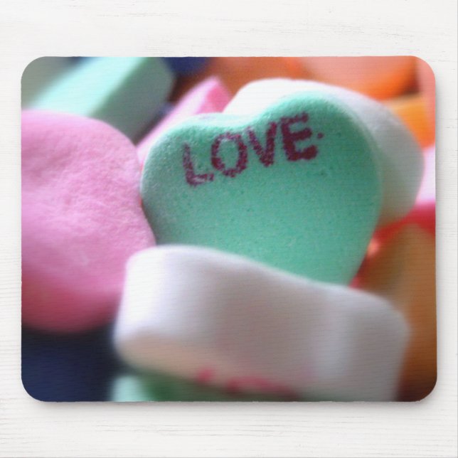 Love Heart Candy Mouse Pad (Front)