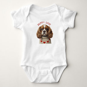 LOVE HEART CAVALIER BABY BODYSUIT