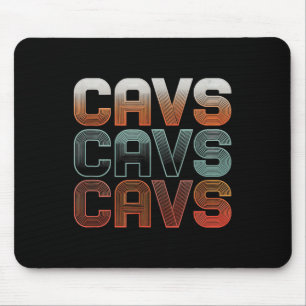 Love Heart Cavs Tee Grunge Vintage Style Black Cav Mouse Pad