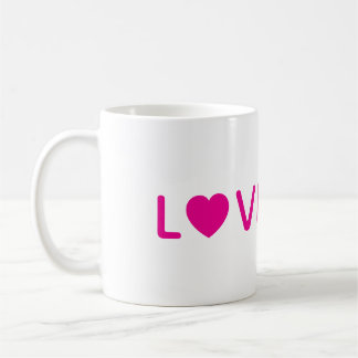 Love Heart Coffee Mug | Cute Pink Gift