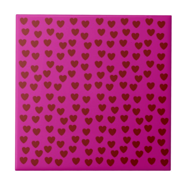 LOVE HEART COLOURFULL  CERAMIC TILE (Front)