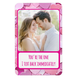 Love Heart Confetti I Text Back Flexible Magnet