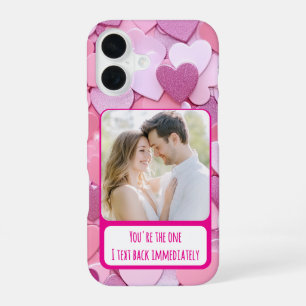 Love Heart Confetti I Text Back iPhone 16 Case