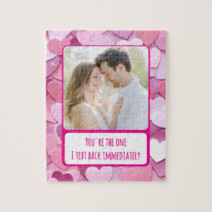 Love Heart Confetti I Text Back Jigsaw Puzzle