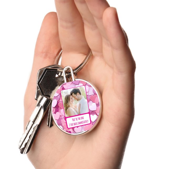 Love Heart Confetti I Text Back Key Ring (Creator Uploaded)