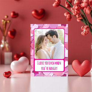 Love Heart Confetti - When You're Hangry Photo Holiday Card