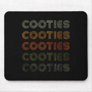 Love Heart Cooties Tee Grunge Vintage Style Black Mouse Pad