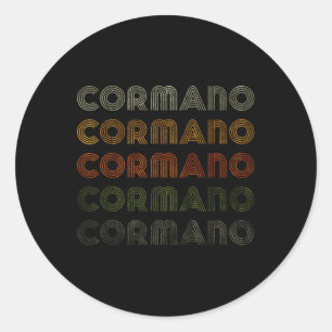 Love Heart Cormano Tee Grunge Vintage Style Black Classic Round Sticker