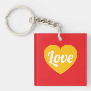 Love,heart,custom Key Ring