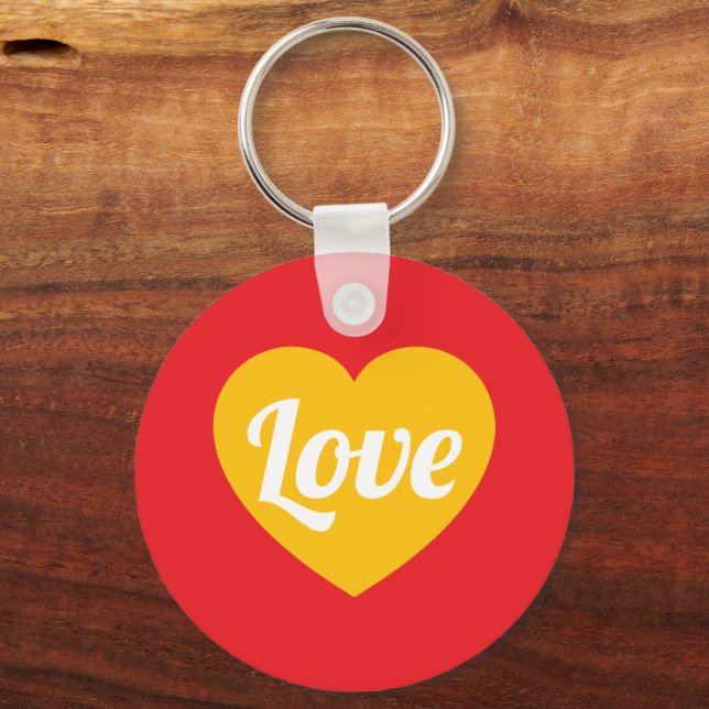 Love,heart,custom Key Ring (Front)