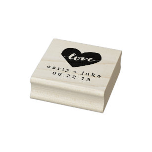 Love Heart Custom Wedding Stamp