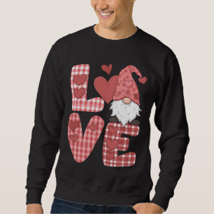 Love Heart Cute Gnome Valentine's Day Sweatshirt