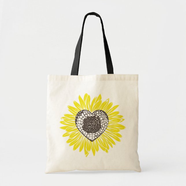Love Heart Daisy  Tote Bag (Front)