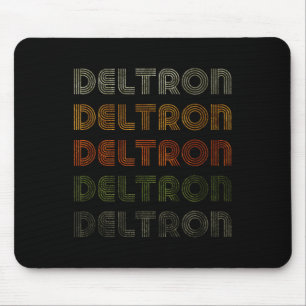 Love Heart Deltron Tee Grunge Vintage Style Black Mouse Pad