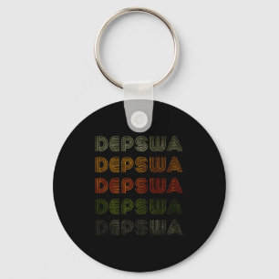 Love Heart Depswa Tee Nge Vintage Style Black Deps Key Ring