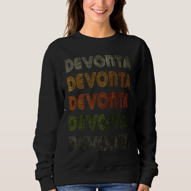 Love Heart Devonta GrungeVintage Style Black Devon Sweatshirt (Front)